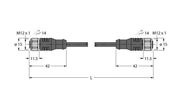 Aktuator- u. Sensorleitung RKCV4.4T- #6934694