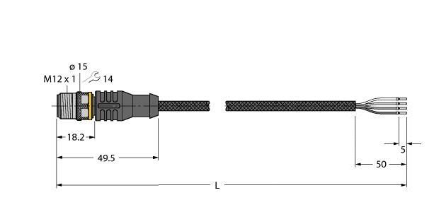 Aktuator- u. Sensorleitung RSC4.4T-10/TXL1001