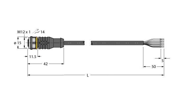 Anschlussleitung RKC4.5T-5/TEL