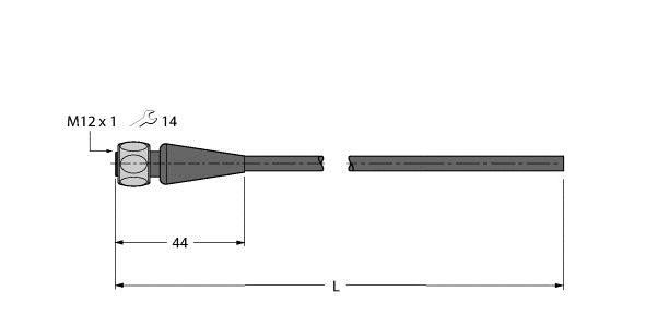 Anschlussleitung RKH4.4-10/TFE