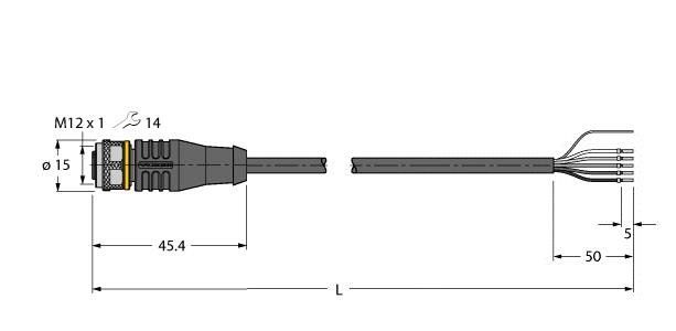 Anschlussleitung RKS4.5T-5/TXL
