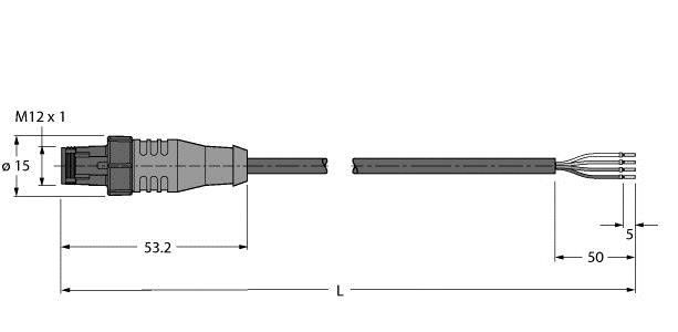 Anschlussleitung RSC4.4Q-10/TXL