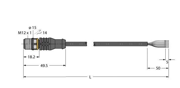 Anschlussleitung RSC4.4T-5/TXL