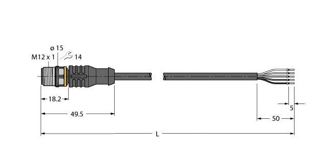 Anschlussleitung RSC4.5T-2/TEL