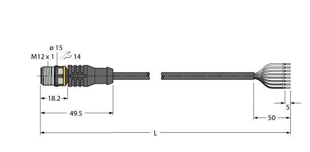 Anschlussleitung RSC8T-10/TXL