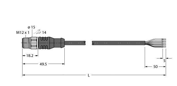 Anschlussleitung RSCV5T-5/TFW