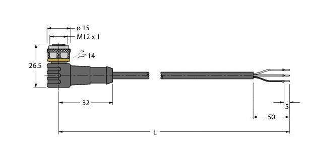 Anschlussleitung WKC4T-P7X2-10/TEL