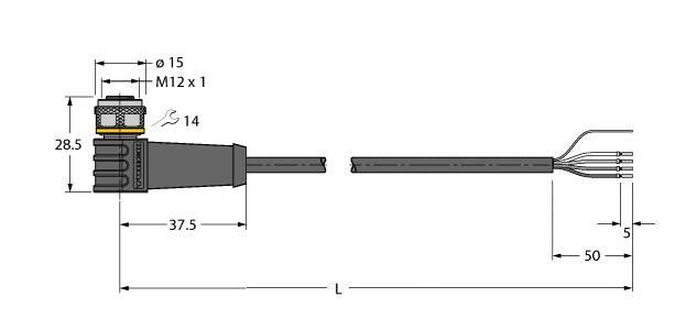 Anschlussleitung WKS4.4T-5/TXL