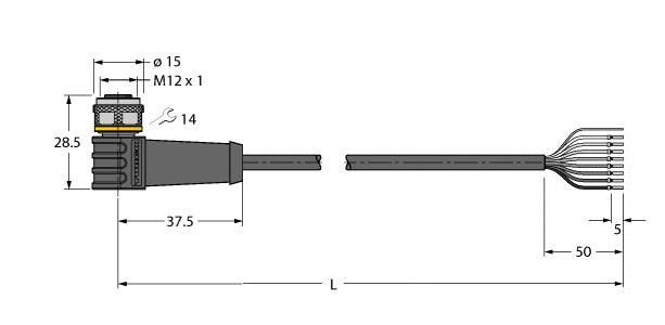 Anschlussleitung WKS8T-2/TEL