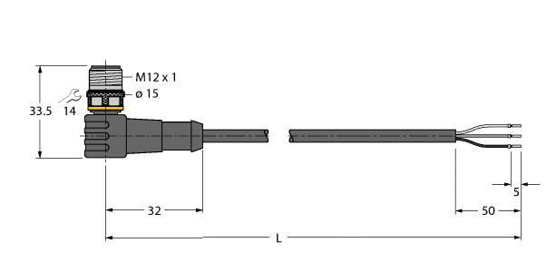 Anschlussleitung WSC4T-2/TXO