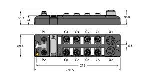 Feldbus-I/O-Modul TBDP-L2-8DIP-8DOP