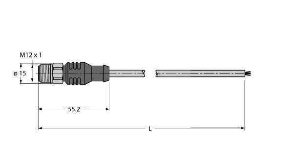 Feldbusleitung RSCV-FBY48BU-1M/5D