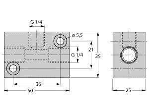 Montagehalterung FCI-1/4-1/4-1/4-A4