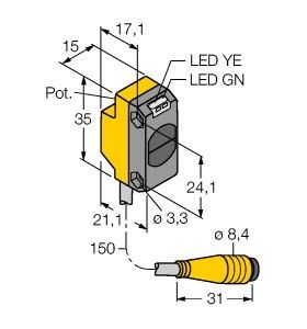 Opto-Sensor QS18VP6RBQ