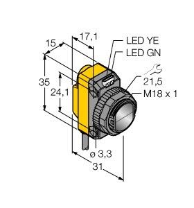 Reflexionslichttaster QS18VP6FF100