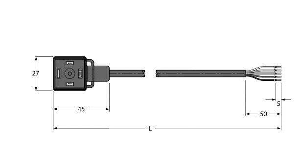 Ventilsteckverbinder VAS04-K81E-5/TXL