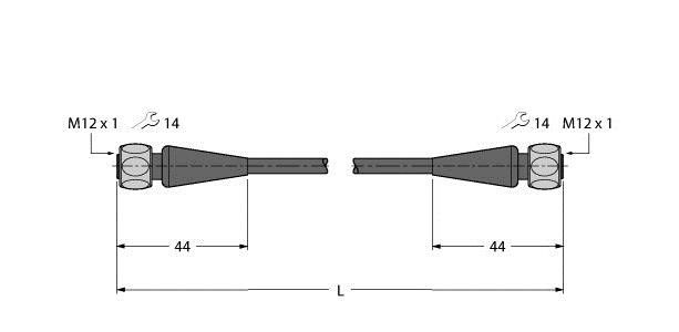 Verbindungsleitung RKH4.5-50-RKH4.5/TFG