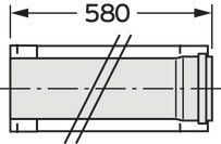 Verlängerung DN225/160 0,5 0020095577