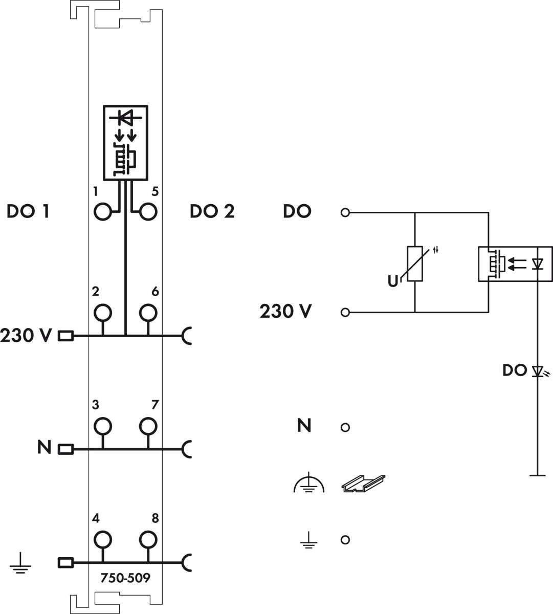 Digitale Ausgangsklemme 750-509