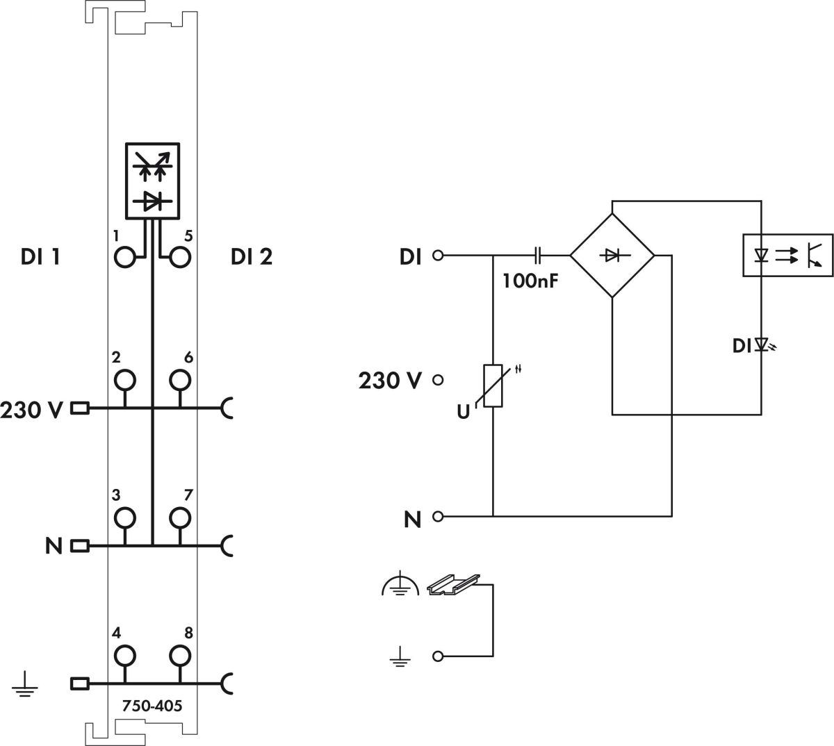 Digitale Eingangsklemme 750-405