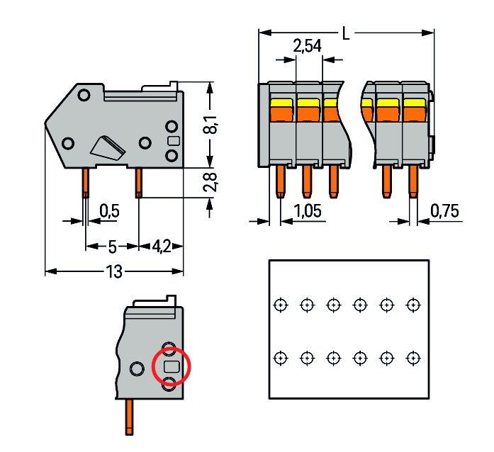 Leiterplattenklemme 218-514/000-006
