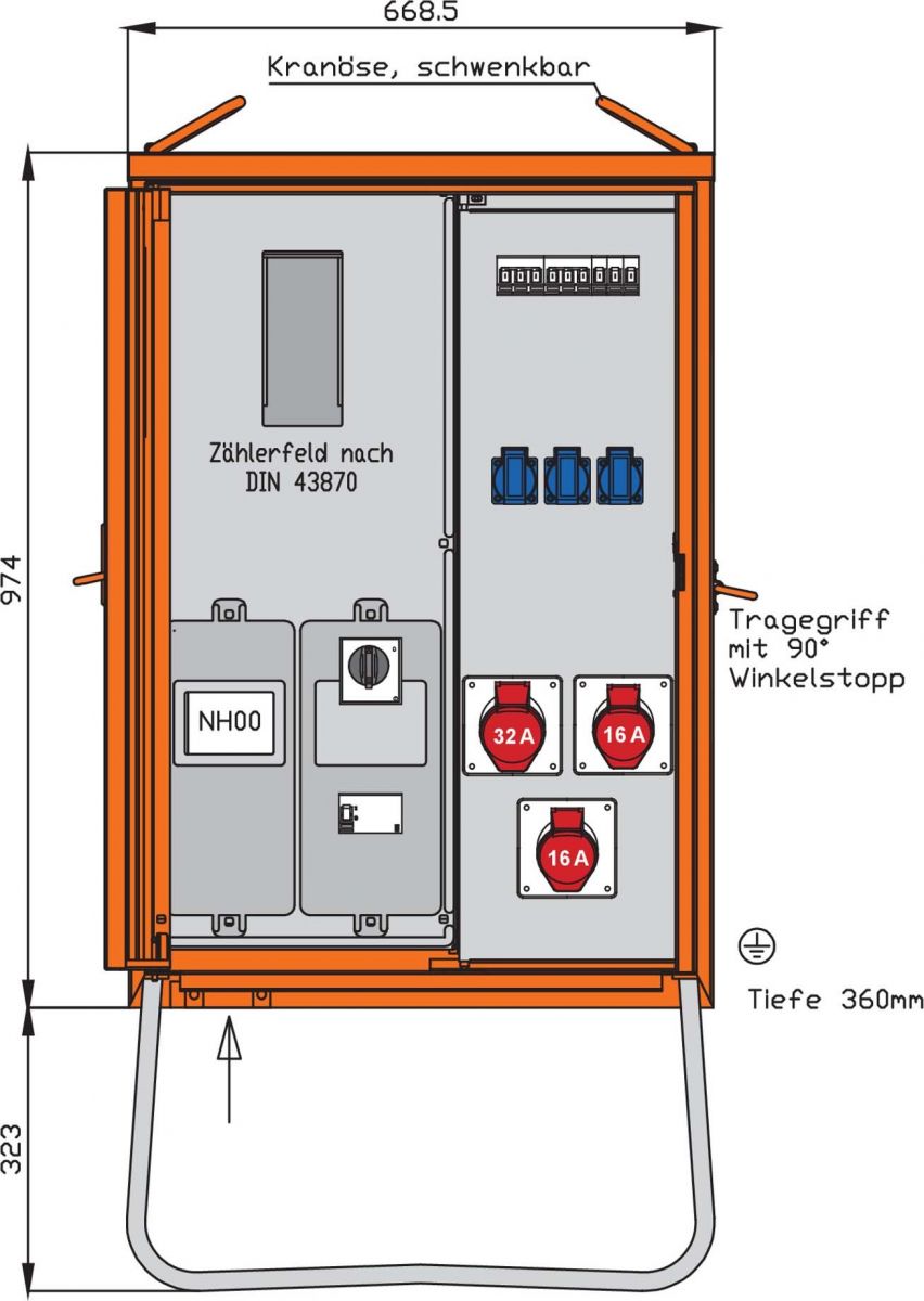 Anschlussverteilerschrank WAV0100BR1