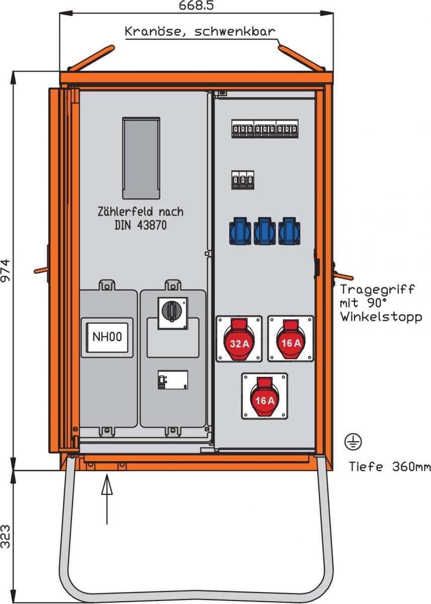 Anschlussverteilerschrank WAV0101BR1
