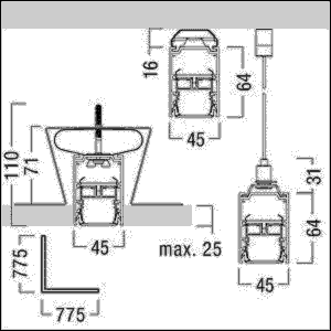 Kanal für LED-Lichtlinie SLOINslim K L2000 WH