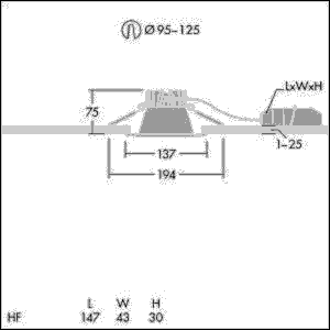 LED-Downlight CETUS3S800-840HFRWH