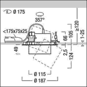 LED-Einbaustrahler V2-R L3800 #60716733