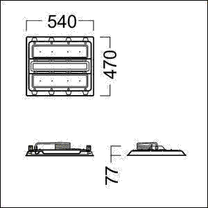 LED-Hallenleuchte CR2M13k-840PMWBLDOWH